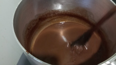 Calda vulcão de chocolate para bolos 