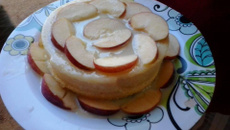 Bolo de maçã que vai ao micro-ondas