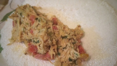 Frango desfiado com creme de leite