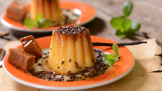 Panna cotta de doce de leite com chocolate