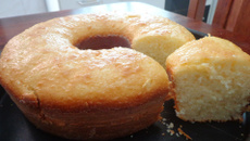 Bolo de arroz cru sem gluten