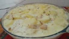 Frango cremoso com batata