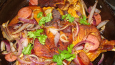 Bisteca de porco assada