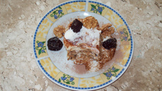 Pavê de nozes e ameixa