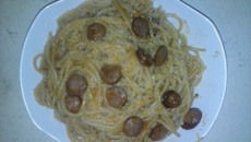 Macarrão com linguiça