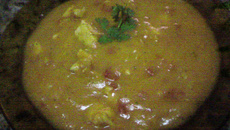 Sopa cremosa de frango