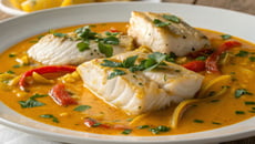 Moqueca de tilápia simples com peixe suculento e sabor suave