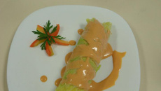 Canelone de acelga com frios