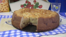 Bolo cremoso de banana nanica