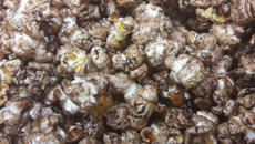 Pipoca com chocolate