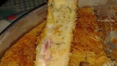 Bolo salgado de arroz cru