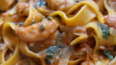 Macarrão com camarão da Sony