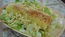 Rocambole de bacalhau