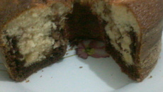 Bolo mesclado de liquidificador