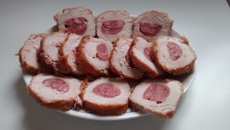 Lombo recheado com calabresa