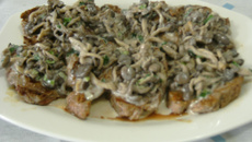 Escalopes de Mignon com Shimeji