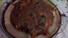 Bolo assado de carne moída