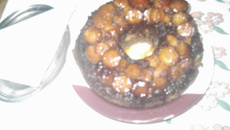 Bolo caramelado de banana