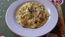 Risoto de gorgonzola com risone da Abima