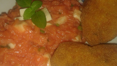 Risoto de beterraba do Mutrão