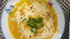 Creme de abóbora com gorgonzola