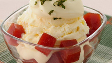 Sorvete à moda Romeu e Julieta