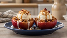 Maçã assada na airfryer