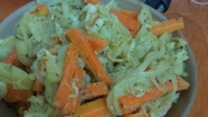 Filé de tilápia com legumes