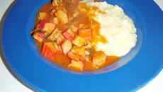 Lulas com kani kama ao coco