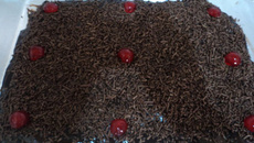 Bolo de café com chocolate