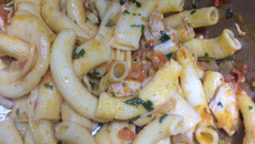 Macarrão com peito de frango