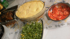 Batata de forno com molho branco