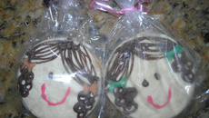 Biscoito de nata recheado e decorado da mamãe