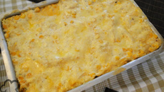 Lasanha com creme de milho