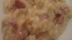 Risoto de mascarpone e parma