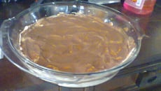 Torta de bolacha com ganache e chantilly de chocolate