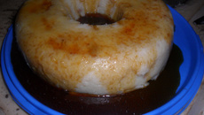 Pudim de mamão verde