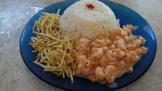 Camarão com requeijão