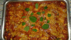 Lasanha de ricota e manjericão
