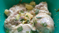 Frango assado com maionese simples