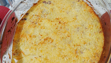 Torta de carne com batata doce