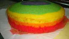 Bolo arco-íris