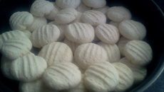 Biscoito de nata com coco