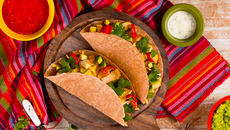 Taco de frango com wrap