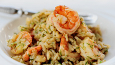 Risoto de camarão e lula