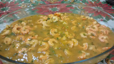 Peixe de forno ao molho de camarão