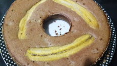 Bolo de banana com aveia