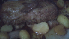 Lombo de porco com batatas