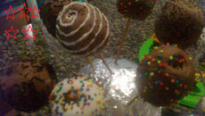 Maçãs do amor de chocolate