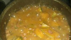 Abóbora com linguiça calabresa da Débora